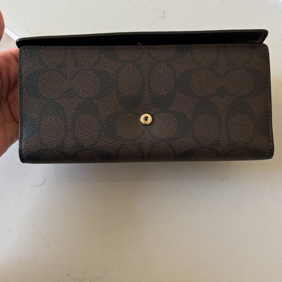 Slim Trifold Wallet In Signature Canvas - Picture 4 of 5